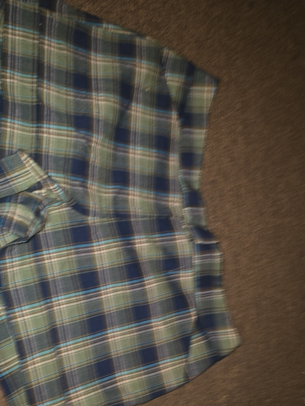 High-Rise Plaid Women’s Shorts in Blue and Green